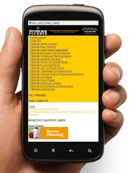 A Pittsburgh Plumber Mobile Screenshot