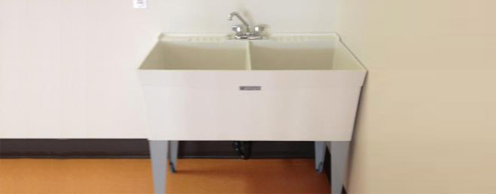 Laundry Room Plumbing Updates - Utilitub Double bowl laundry sink